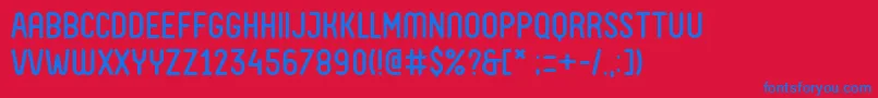 FvAlmeloWebfont Font – Blue Fonts on Red Background
