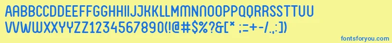 FvAlmeloWebfont Font – Blue Fonts on Yellow Background