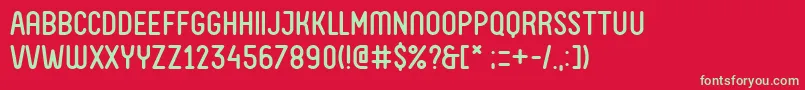 FvAlmeloWebfont Font – Green Fonts on Red Background