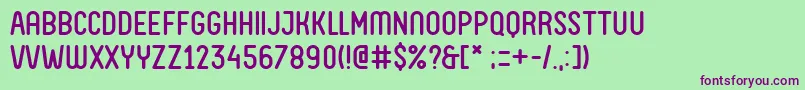 FvAlmeloWebfont Font – Purple Fonts on Green Background
