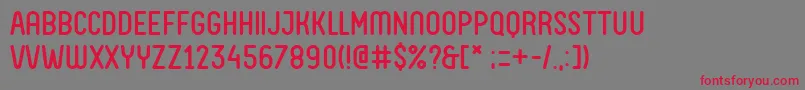 FvAlmeloWebfont Font – Red Fonts on Gray Background