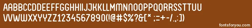 フォントFvAlmeloWebfont – 茶色の背景に白い文字