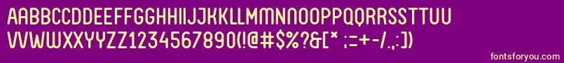 FvAlmeloWebfont Font – Yellow Fonts on Purple Background