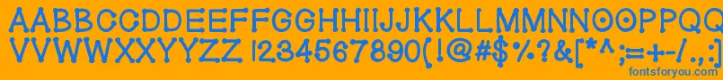 Geldoticathickf Font – Blue Fonts on Orange Background