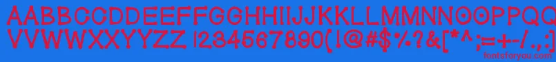 Geldoticathickf Font – Red Fonts on Blue Background