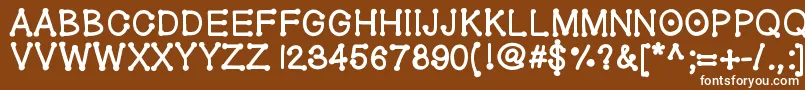 Geldoticathickf Font – White Fonts on Brown Background