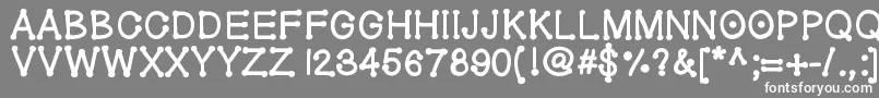 フォントGeldoticathickf – 灰色の背景に白い文字