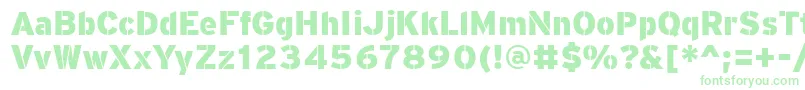 PftransitStencilblack Font – Green Fonts on White Background