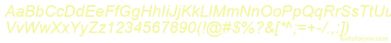 Шрифт ArialCeItalic – жёлтые шрифты