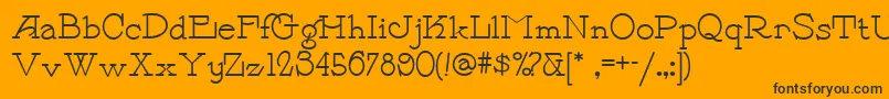 Payzant Font – Black Fonts on Orange Background