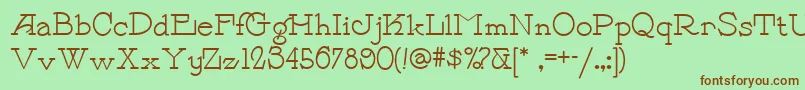 Payzant Font – Brown Fonts on Green Background