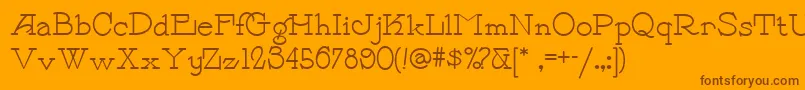 Payzant Font – Brown Fonts on Orange Background