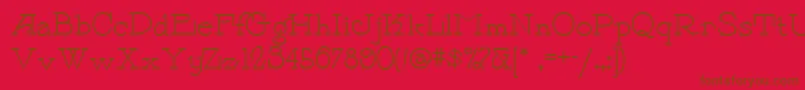 Police Payzant – polices brunes sur fond rouge