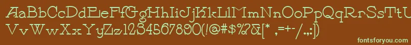 Payzant Font – Green Fonts on Brown Background