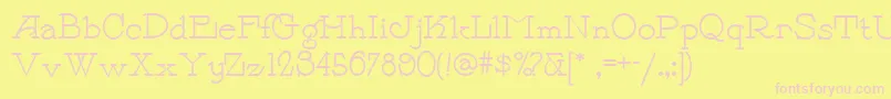 Payzant Font – Pink Fonts on Yellow Background