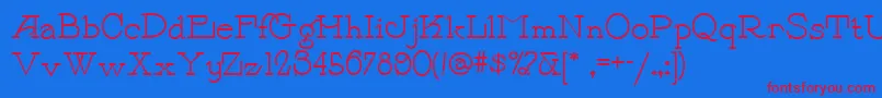 Payzant Font – Red Fonts on Blue Background