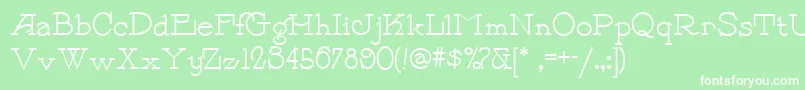 Payzant Font – White Fonts on Green Background