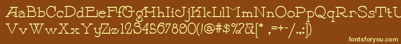 Payzant Font – Yellow Fonts on Brown Background