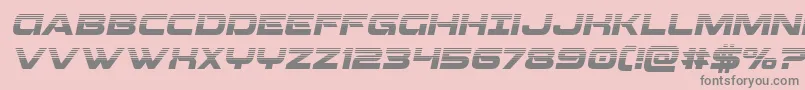 Beamweaponhalfital Font – Gray Fonts on Pink Background