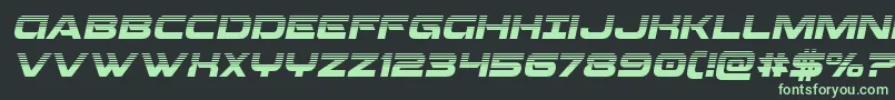 Beamweaponhalfital Font – Green Fonts on Black Background