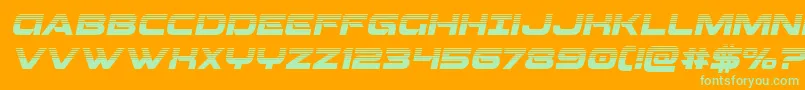 Beamweaponhalfital Font – Green Fonts on Orange Background