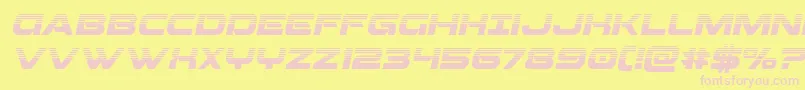 Beamweaponhalfital Font – Pink Fonts on Yellow Background