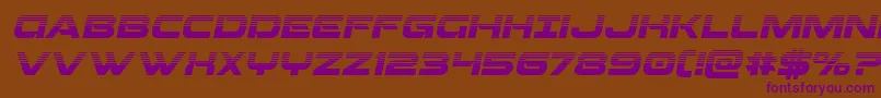 Beamweaponhalfital Font – Purple Fonts on Brown Background