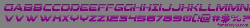 Beamweaponhalfital Font – Purple Fonts on Gray Background