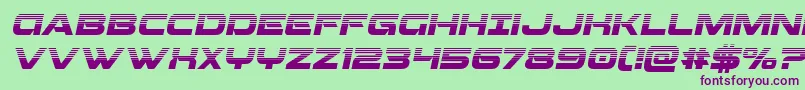 Beamweaponhalfital Font – Purple Fonts on Green Background