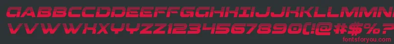 Fonte Beamweaponhalfital – fontes vermelhas em um fundo preto
