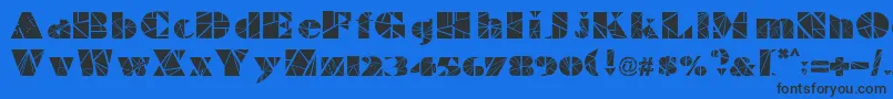 フォントIlluminateFonty – 黒い文字の青い背景