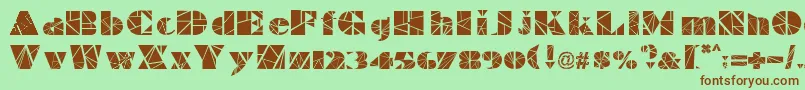 IlluminateFonty Font – Brown Fonts on Green Background