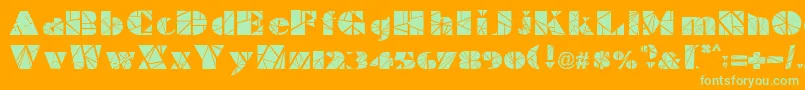 IlluminateFonty Font – Green Fonts on Orange Background