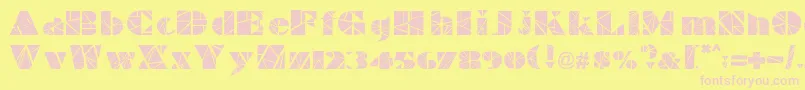 IlluminateFonty Font – Pink Fonts on Yellow Background