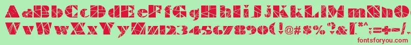 IlluminateFonty Font – Red Fonts on Green Background