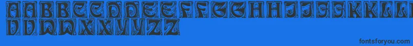 IanRegular Font – Black Fonts on Blue Background