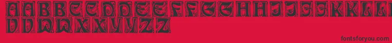 IanRegular Font – Black Fonts on Red Background