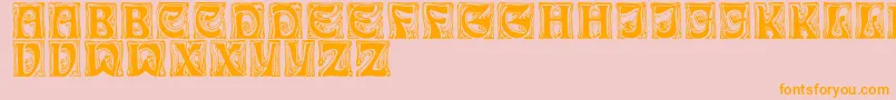 IanRegular Font – Orange Fonts on Pink Background