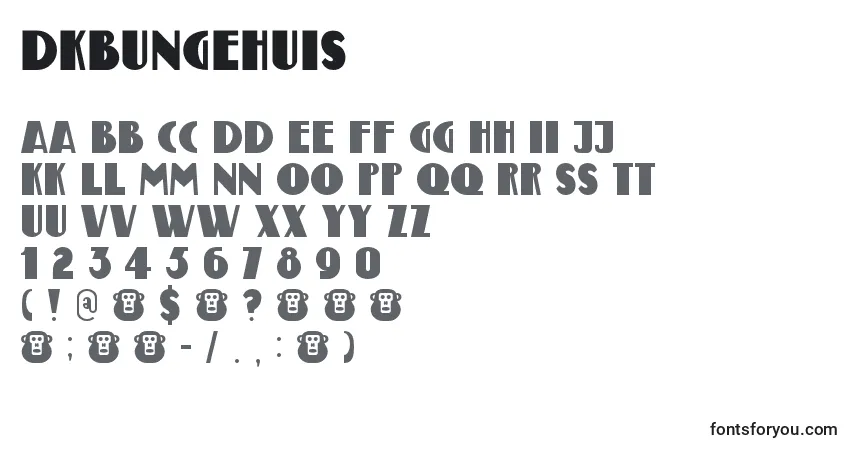 A fonte DkBungehuis – alfabeto, números, caracteres especiais