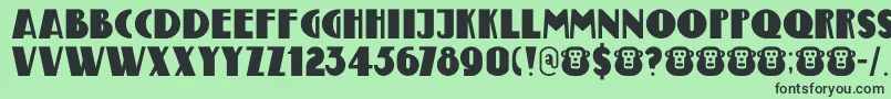 DkBungehuis Font – Black Fonts on Green Background