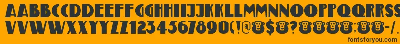 DkBungehuis Font – Black Fonts on Orange Background