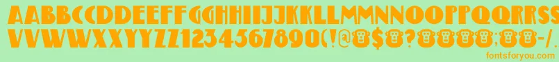 DkBungehuis Font – Orange Fonts on Green Background