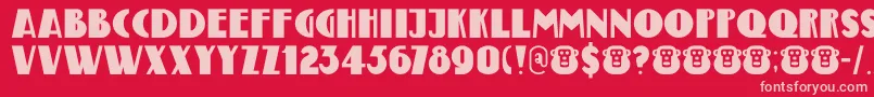 DkBungehuis Font – Pink Fonts on Red Background