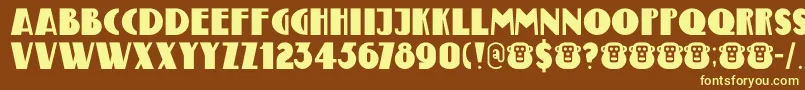 DkBungehuis Font – Yellow Fonts on Brown Background