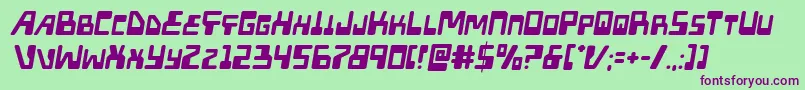 Xpedsemital Font – Purple Fonts on Green Background