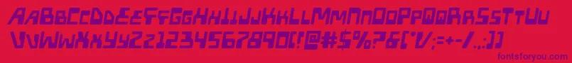 Xpedsemital Font – Purple Fonts on Red Background