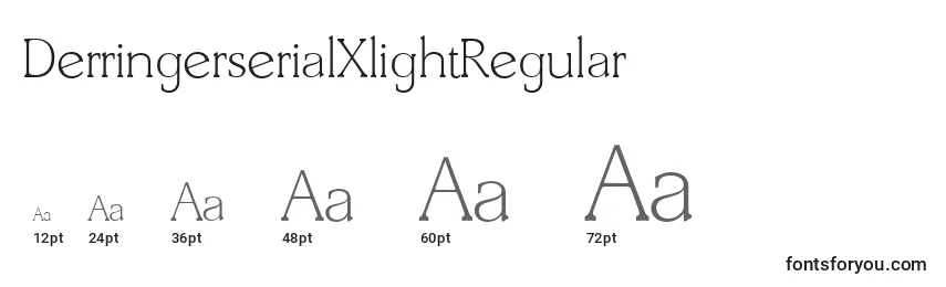 Размеры шрифта DerringerserialXlightRegular