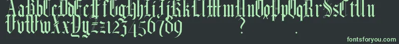 HelmswaldPostDemo Font – Green Fonts on Black Background