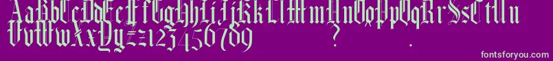 HelmswaldPostDemo Font – Green Fonts on Purple Background