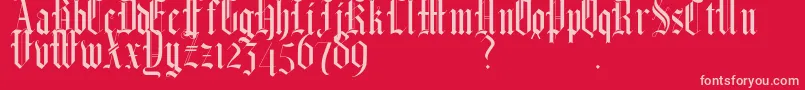 HelmswaldPostDemo Font – Pink Fonts on Red Background